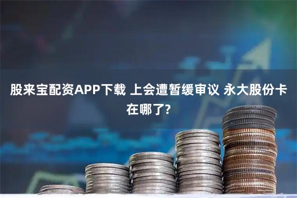 股来宝配资APP下载 上会遭暂缓审议 永大股份卡在哪了?